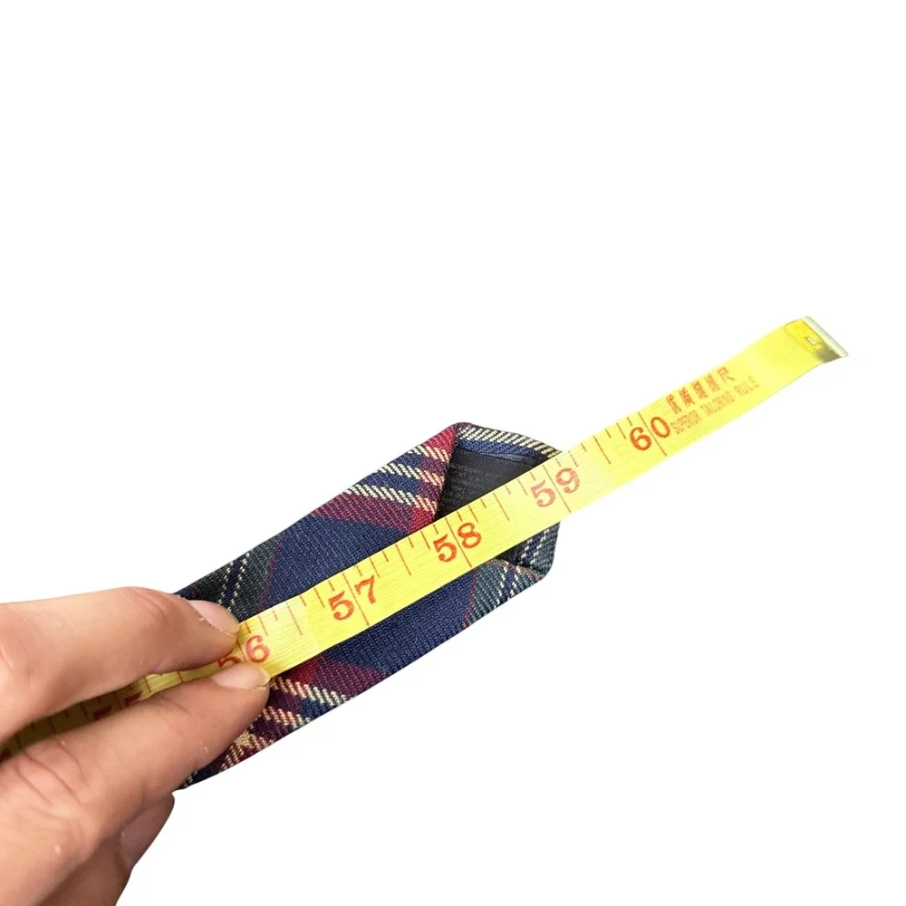 Brooks Brothers Necktie Mens OS Blue Red Plaid Wool Tartan Preppy Made in Italy